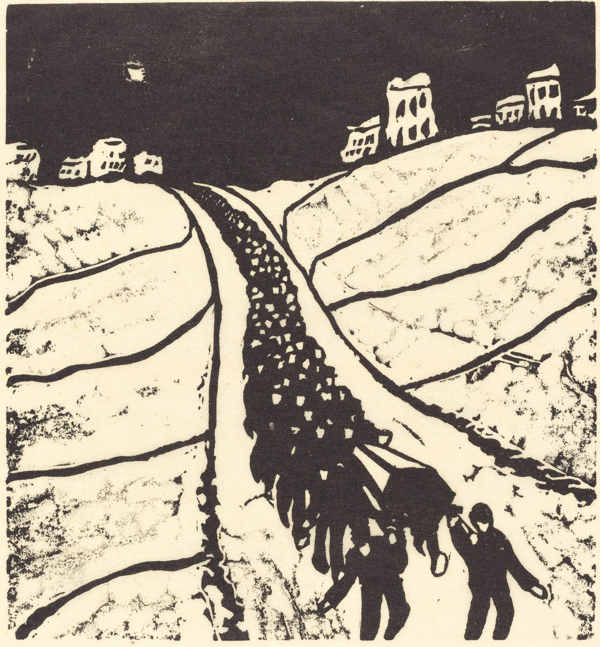 Begrafenis, 1916 door Walter Gramatte