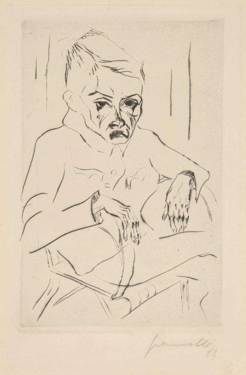Vermoeide Soldaat I, 1919 door Walter Gramatte