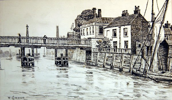 Swan Tavern, Battersea door Walter Greaves