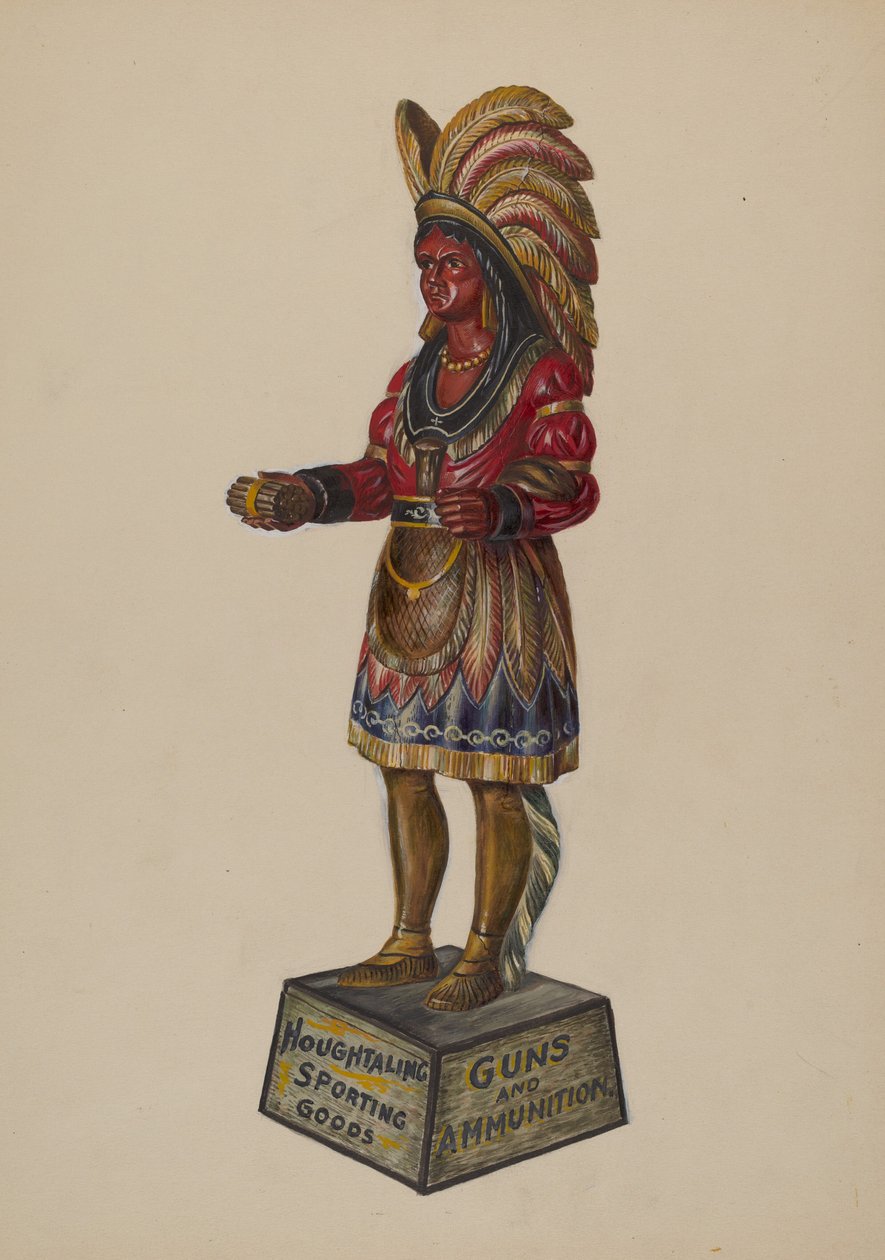 Sigarenwinkel Indiaan, ca. 1936 door Walter Hochstrasser