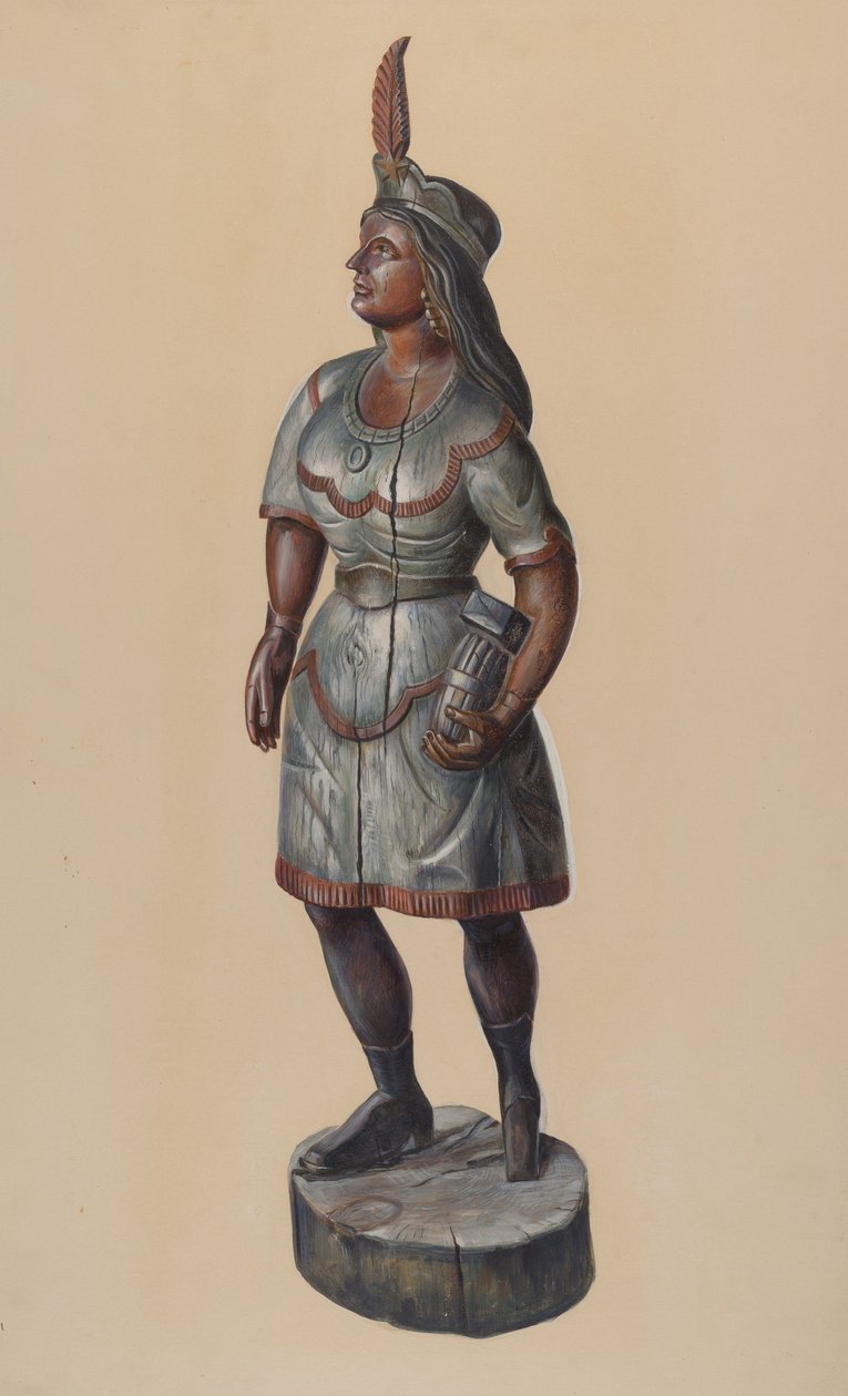 Sigarenwinkel Indiaan, ca. 1937 door Walter Hochstrasser