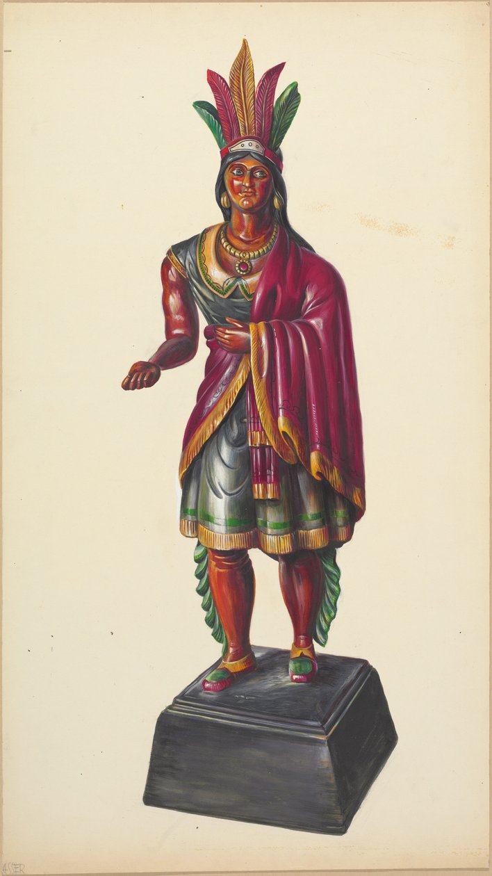 Sigarenwinkel Indiaan door Walter Hochstrasser