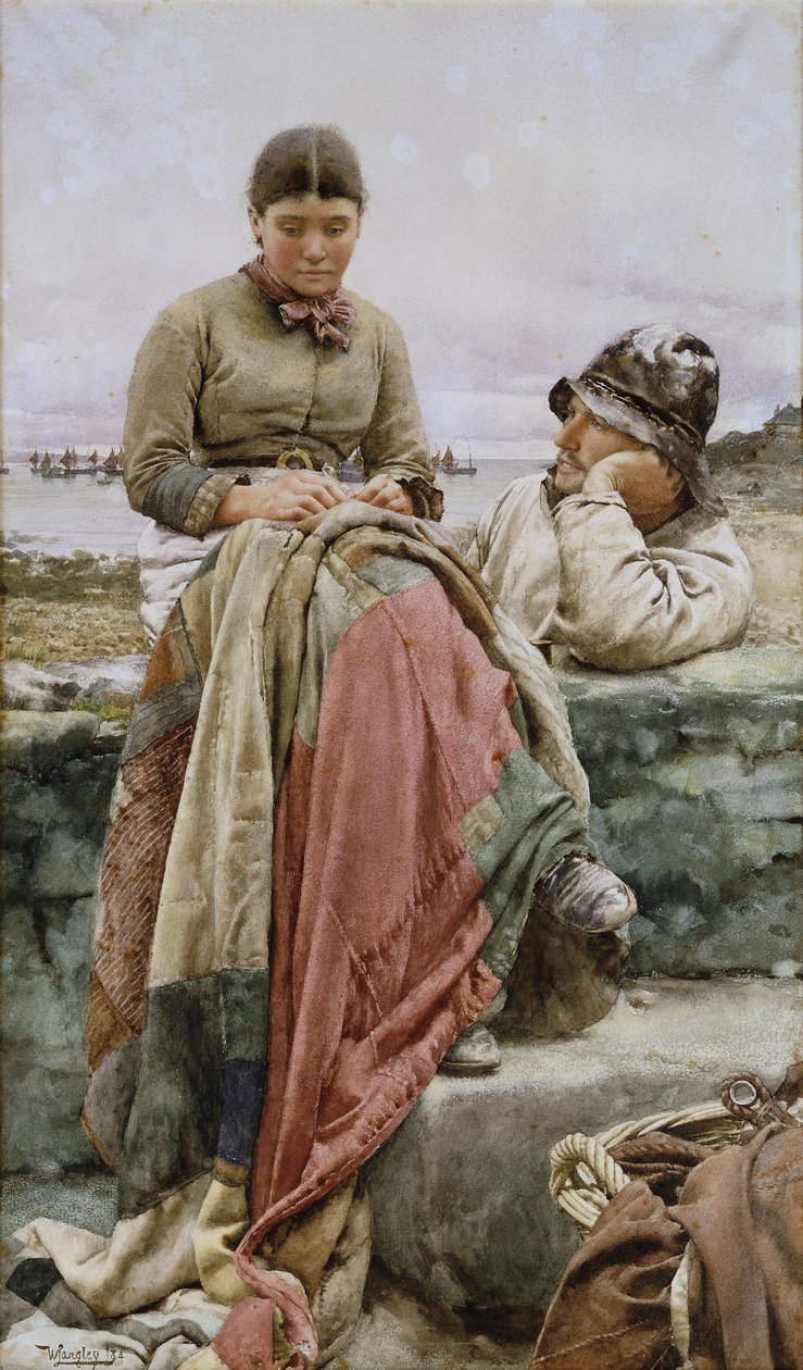 Een Minnaar en Zijn Meisje, 1884 door Walter Langley