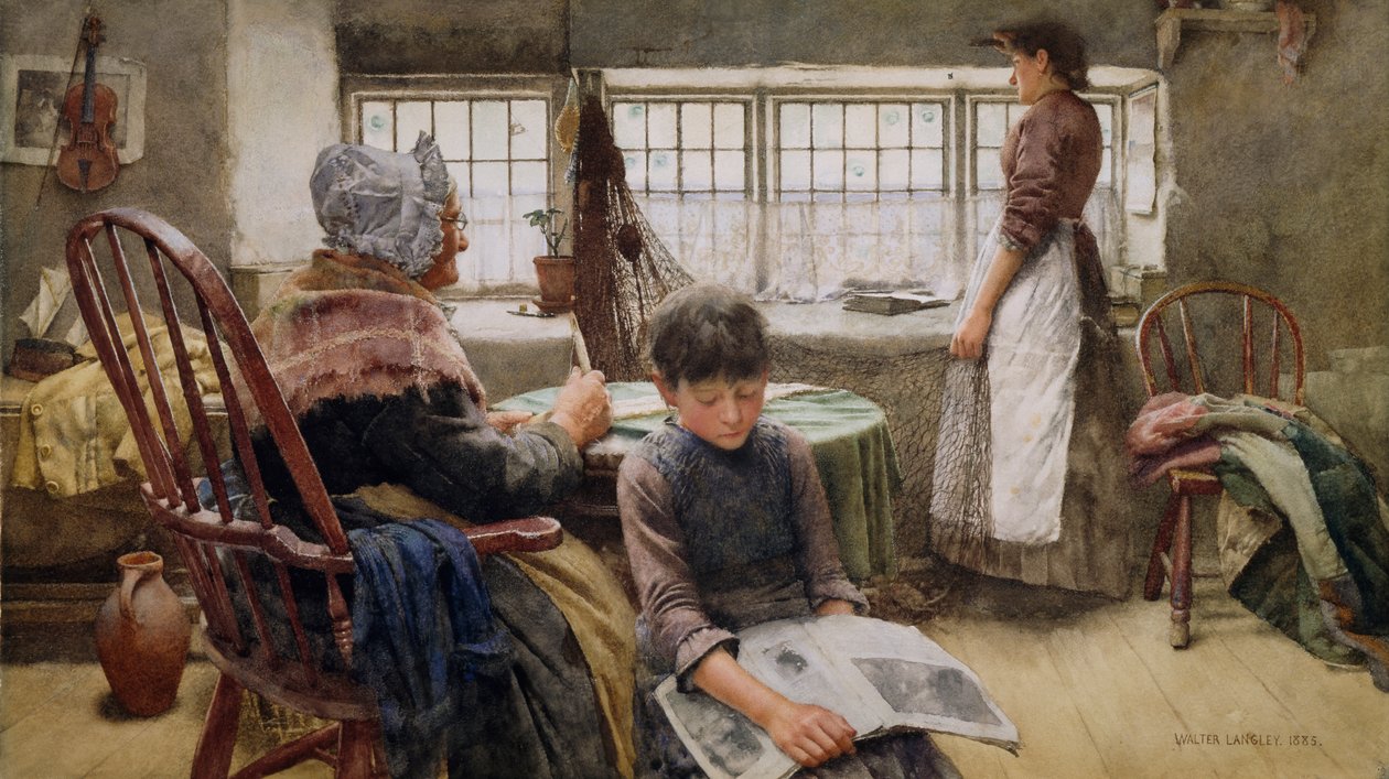 Herinneringen, 1885 door Walter Langley