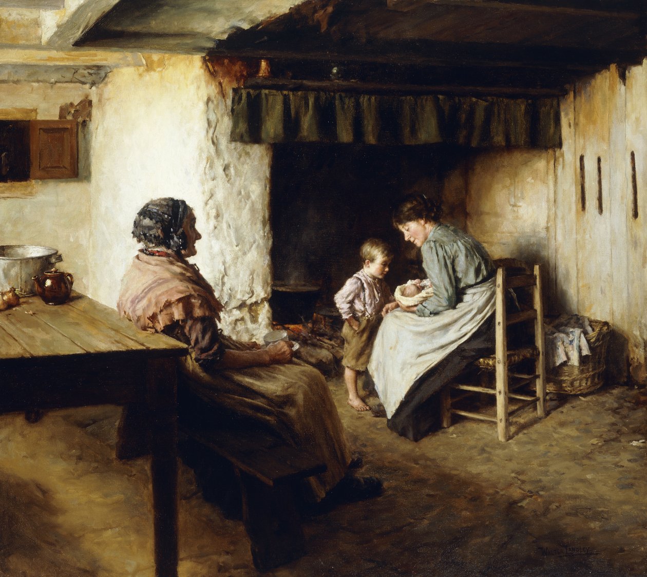 De nieuwe aankomst door Walter Langley