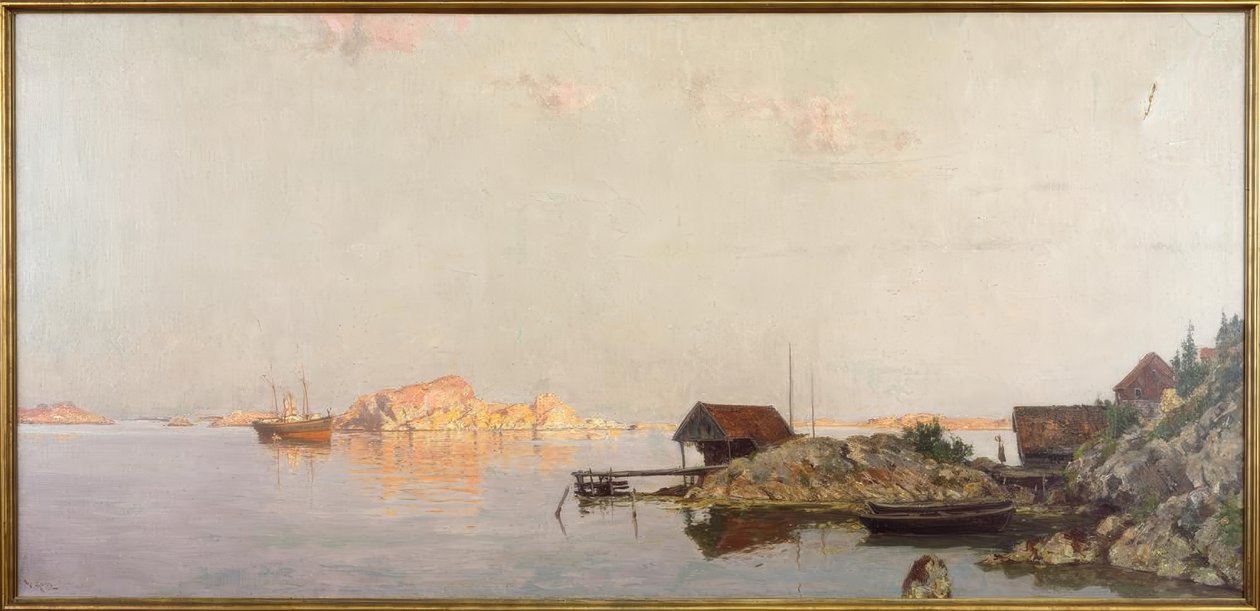 Scandinavisch kustlandschap door Walter Moras