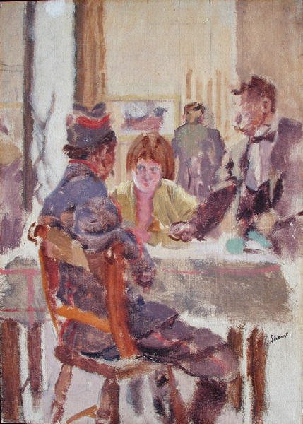 Belgische soldaat door Walter Richard Sickert