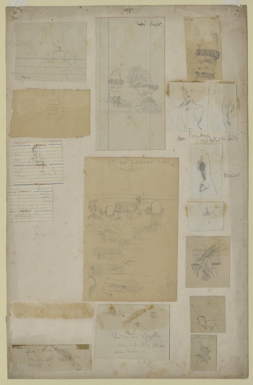 Verschillende studies door Walter Richard Sickert