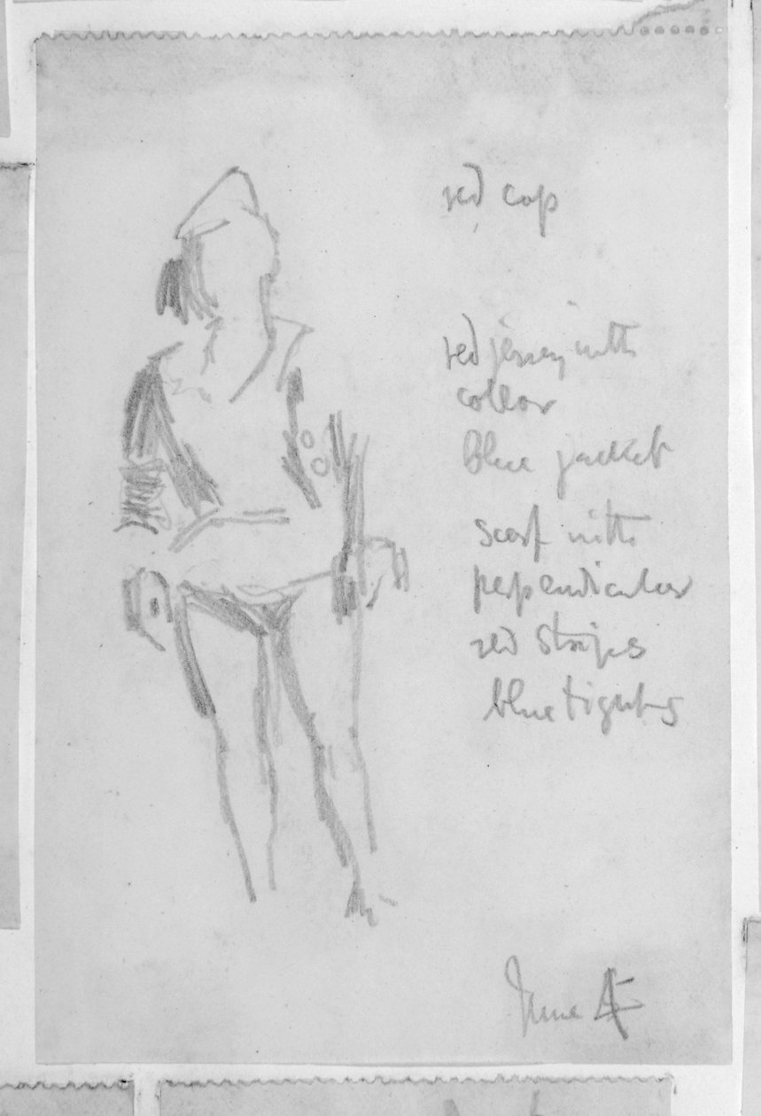 Schets van een vrouwelijke figuur door Walter Richard Sickert