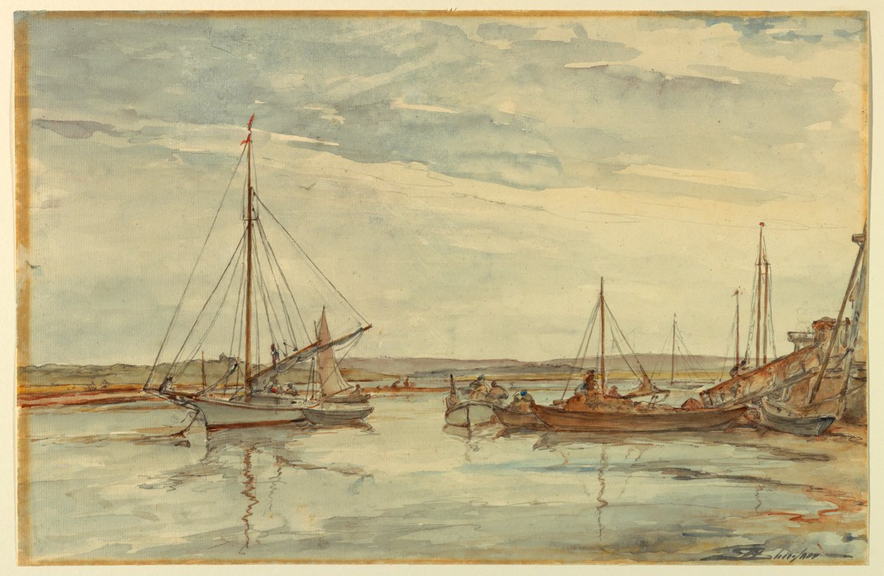 Een zeelandschap door Walter Shirlaw