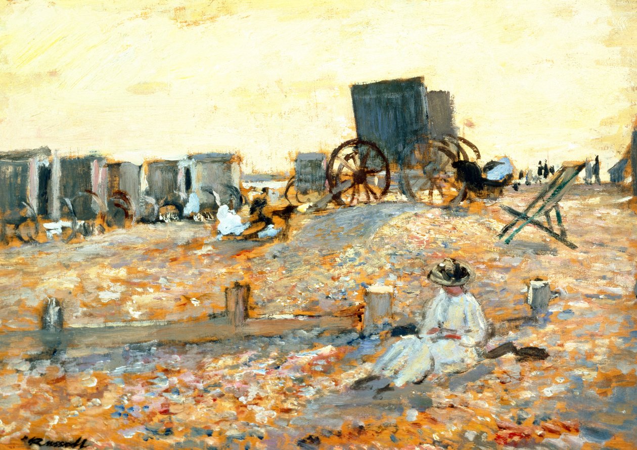 Strandscène door Walter Westley Russell