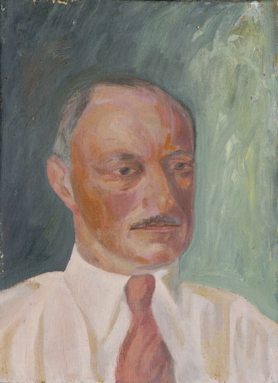 Portret van een heer door Walther Gamerith