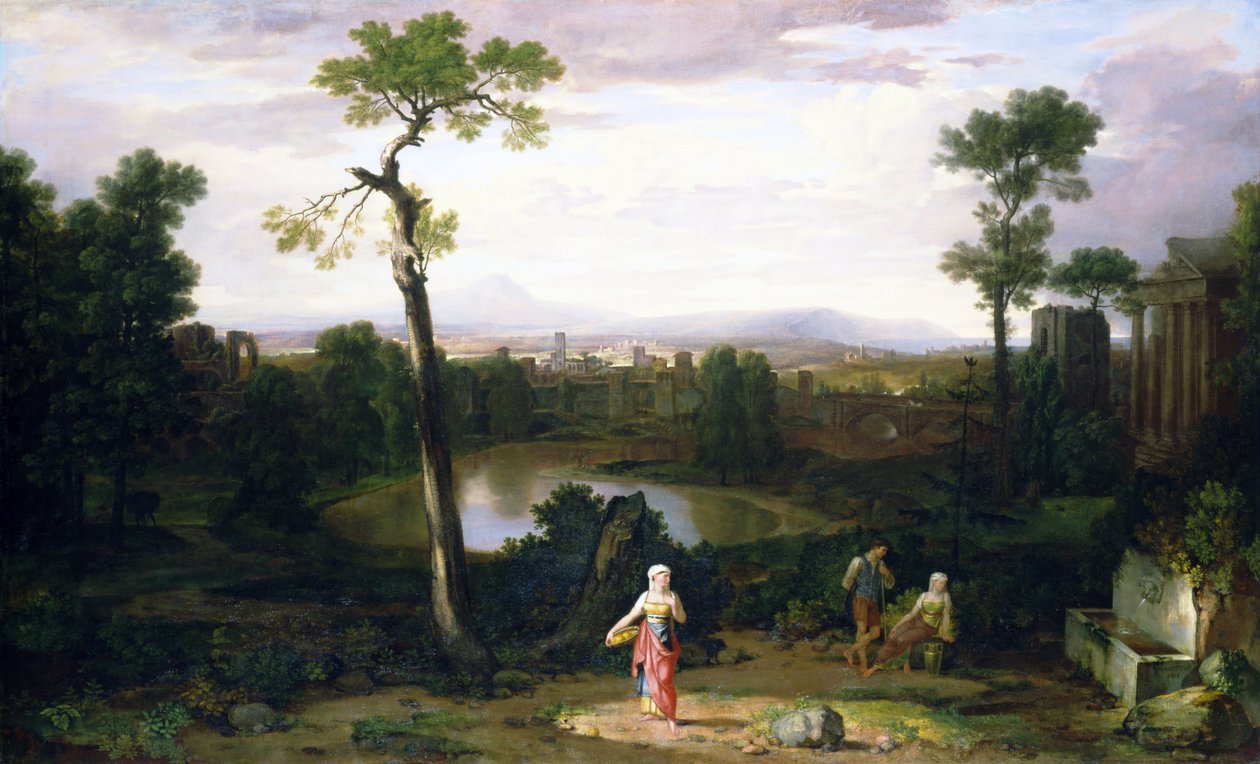 Italiaans Landschap door Washington Allston