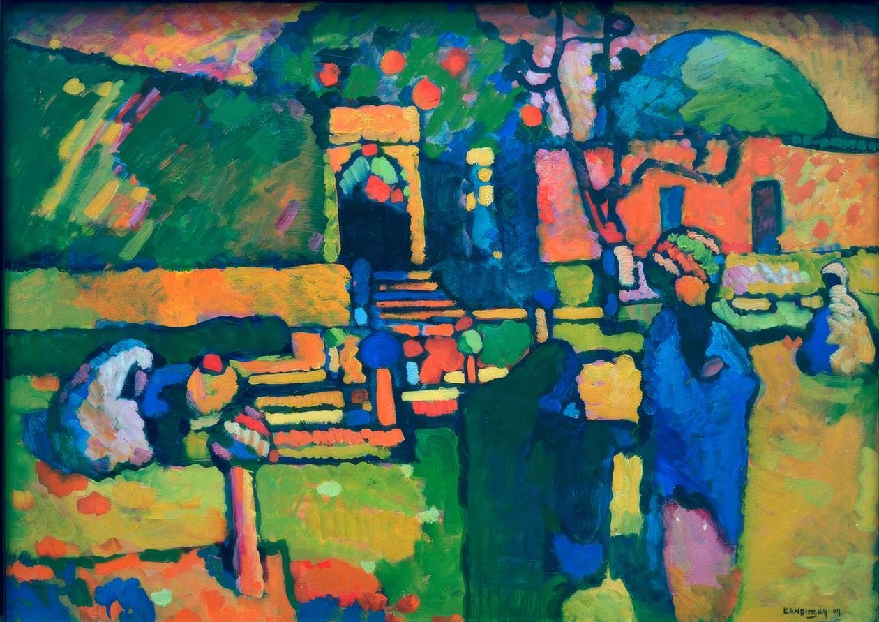 Arabische begraafplaats door Wassily Kandinsky