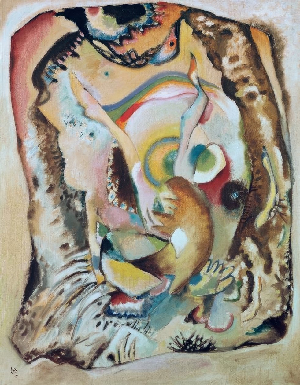 Beeld op de lichte achtergrond door Wassily Kandinsky