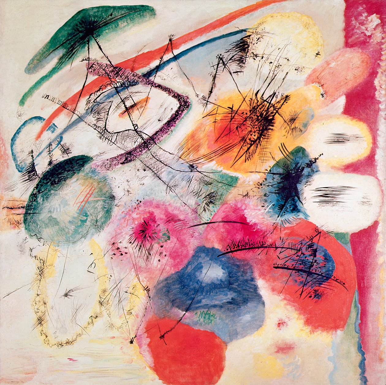 Zwarte lijnen, december 1913 door Wassily Kandinsky