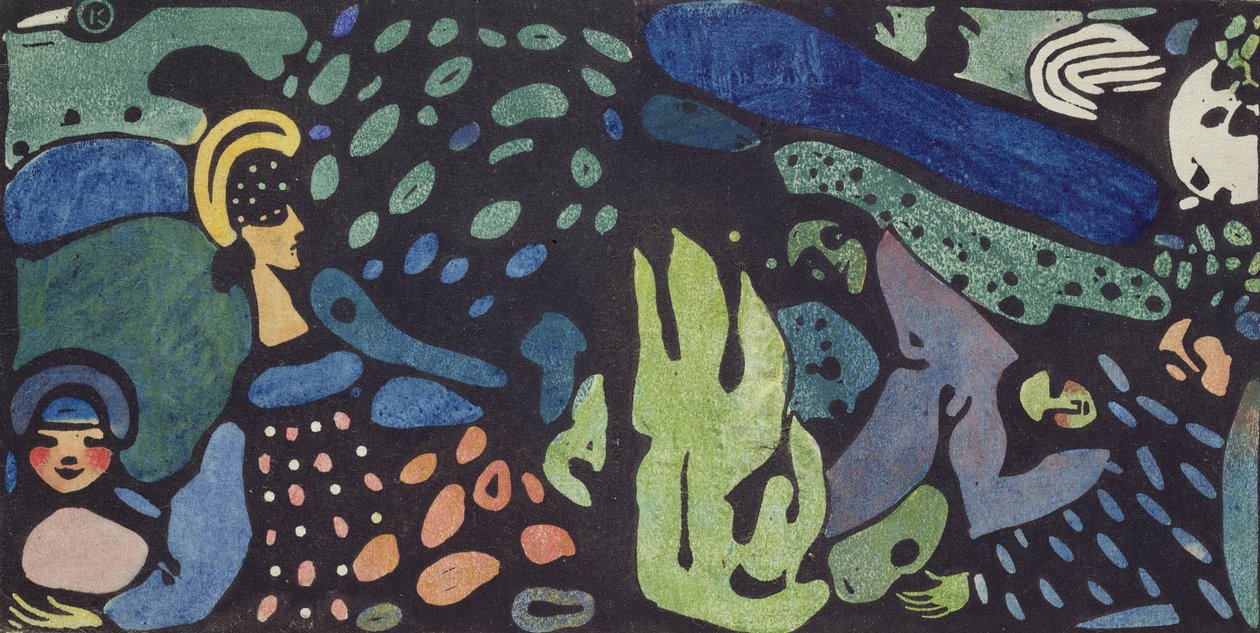 Dromende kinderen door Wassily Kandinsky