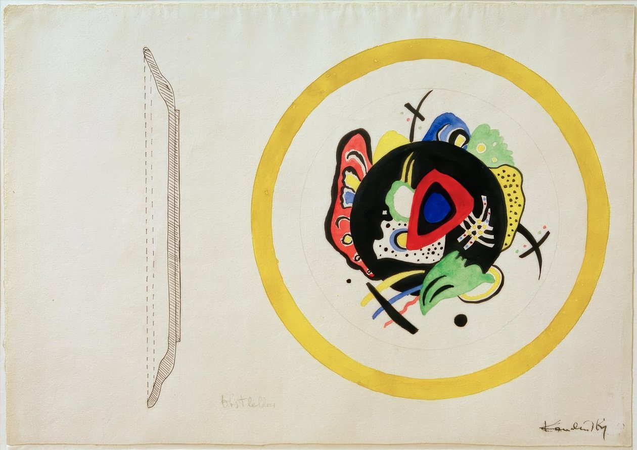 Ontwerp voor fruitschaal door Wassily Kandinsky