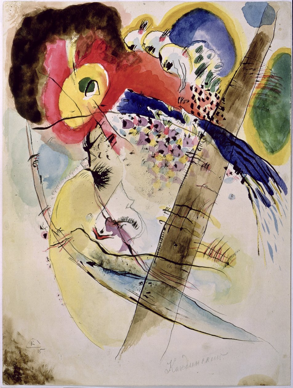 Exotische Vogels, 1915 door Wassily Kandinsky