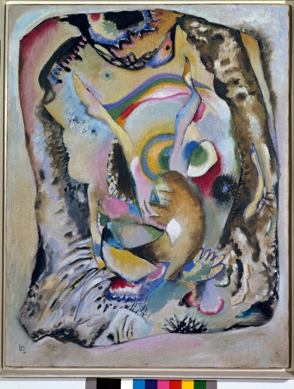 Expressionisme: "Schilderij op heldere achtergrond" Schilderij door Vassily Kandinsky door Wassily Kandinsky