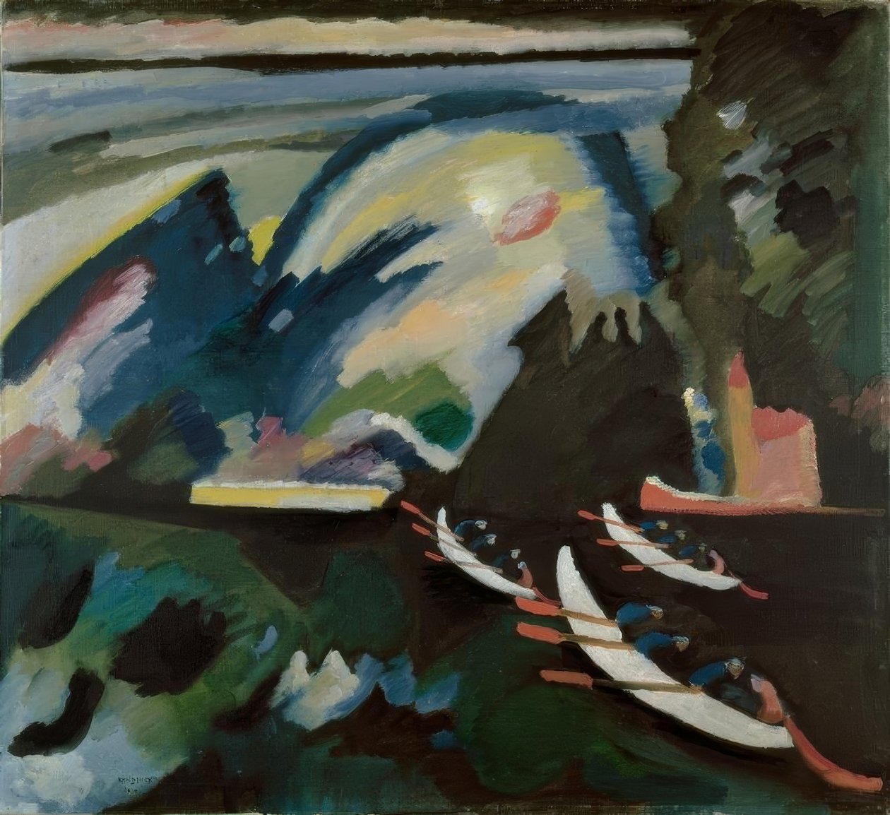 Boottocht (meer) door Wassily Kandinsky