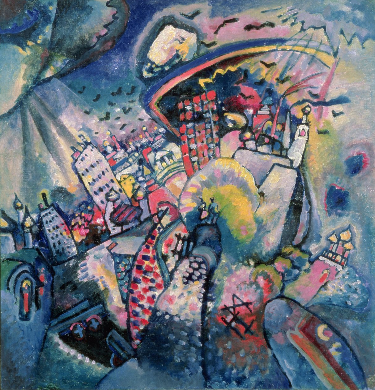 Moskou I, 1916 door Wassily Kandinsky