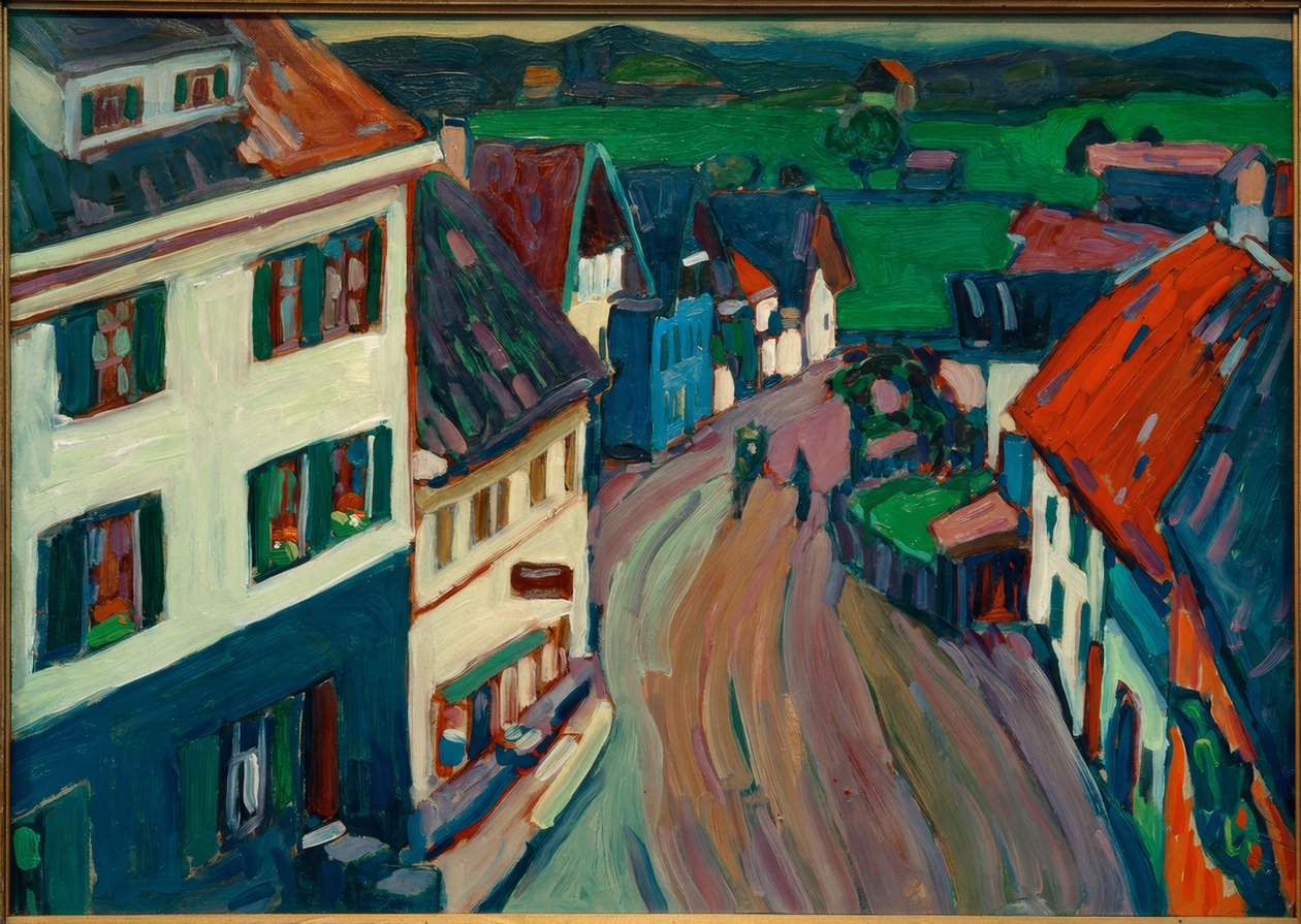 Murnau – Uitzicht vanuit het raam van de Griesbräu door Wassily Kandinsky