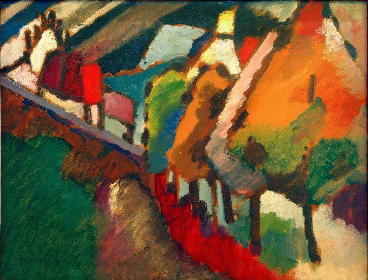 Natuurstudie uit Murnau III door Wassily Kandinsky