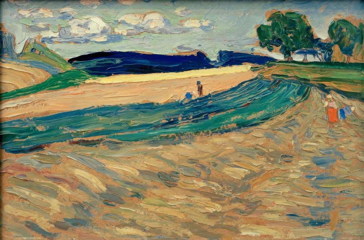 Oberpfalz – Landschap met geel veld door Wassily Kandinsky