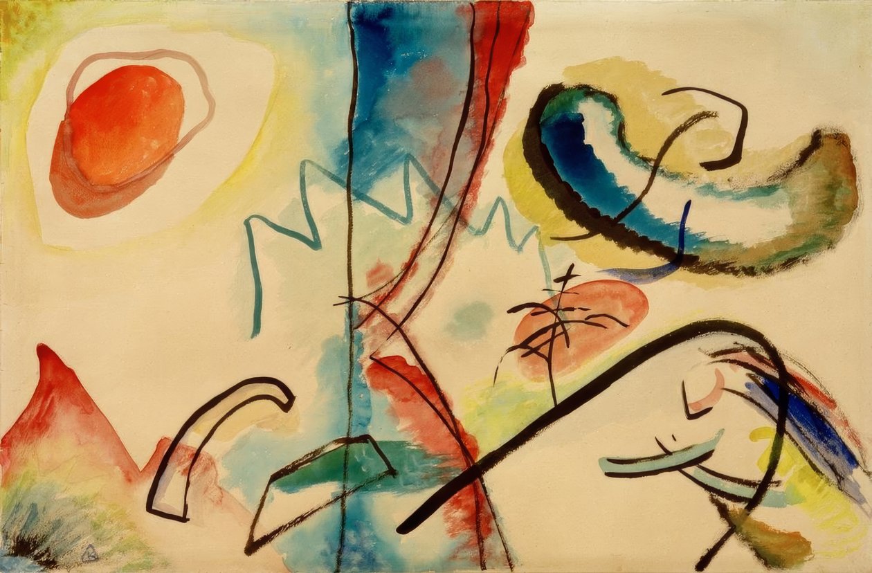 Zonder titel (Improvisatie) door Wassily Kandinsky