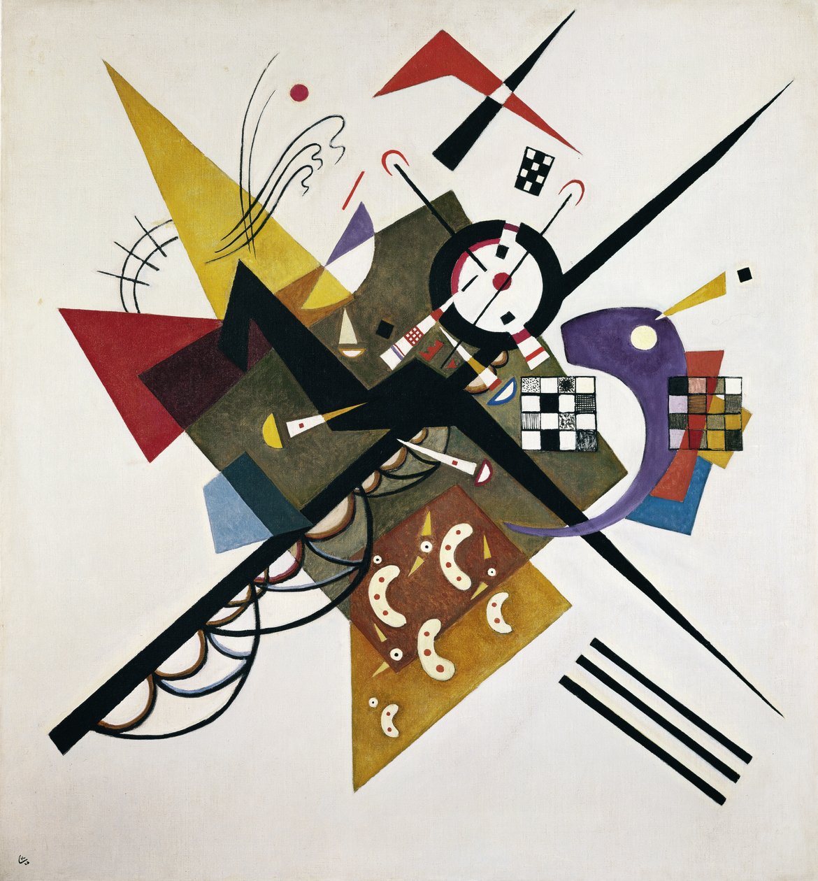 Op Wit II, 1923 door Wassily Kandinsky