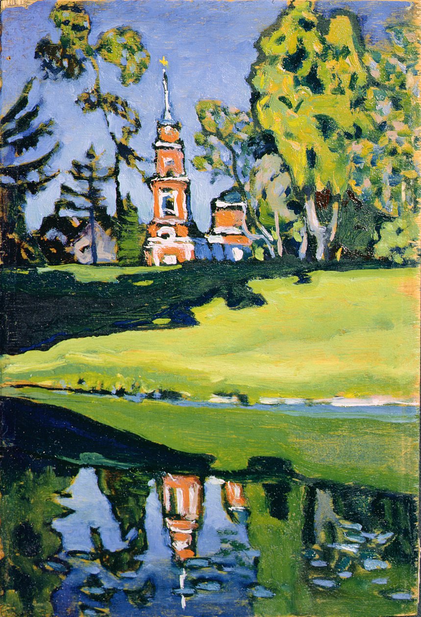 Rode Kerk, 1900 door Wassily Kandinsky