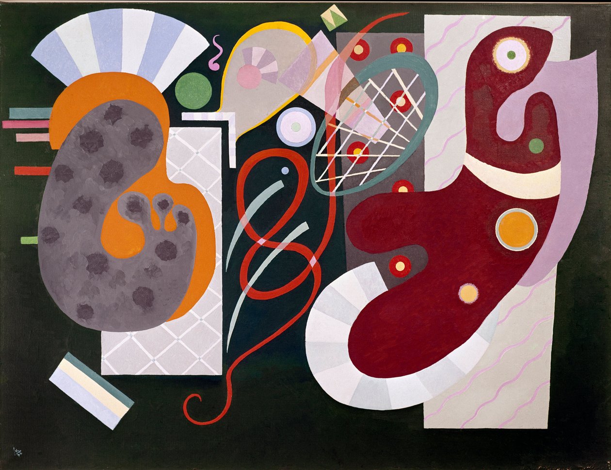 Rode knoop schilderij door Vassily Kandinsky door Wassily Kandinsky