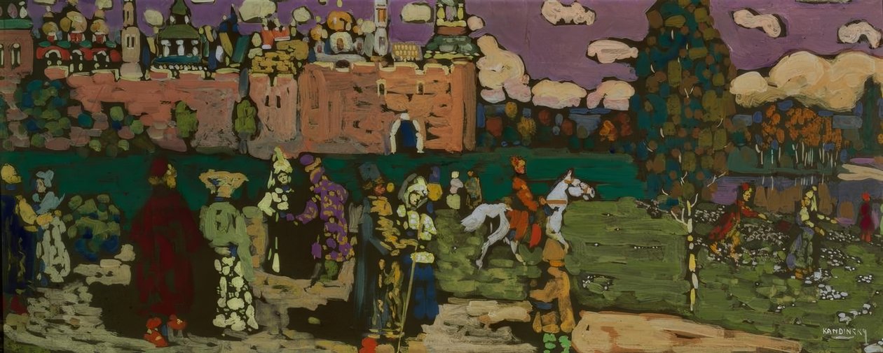 Russische scène door Wassily Kandinsky