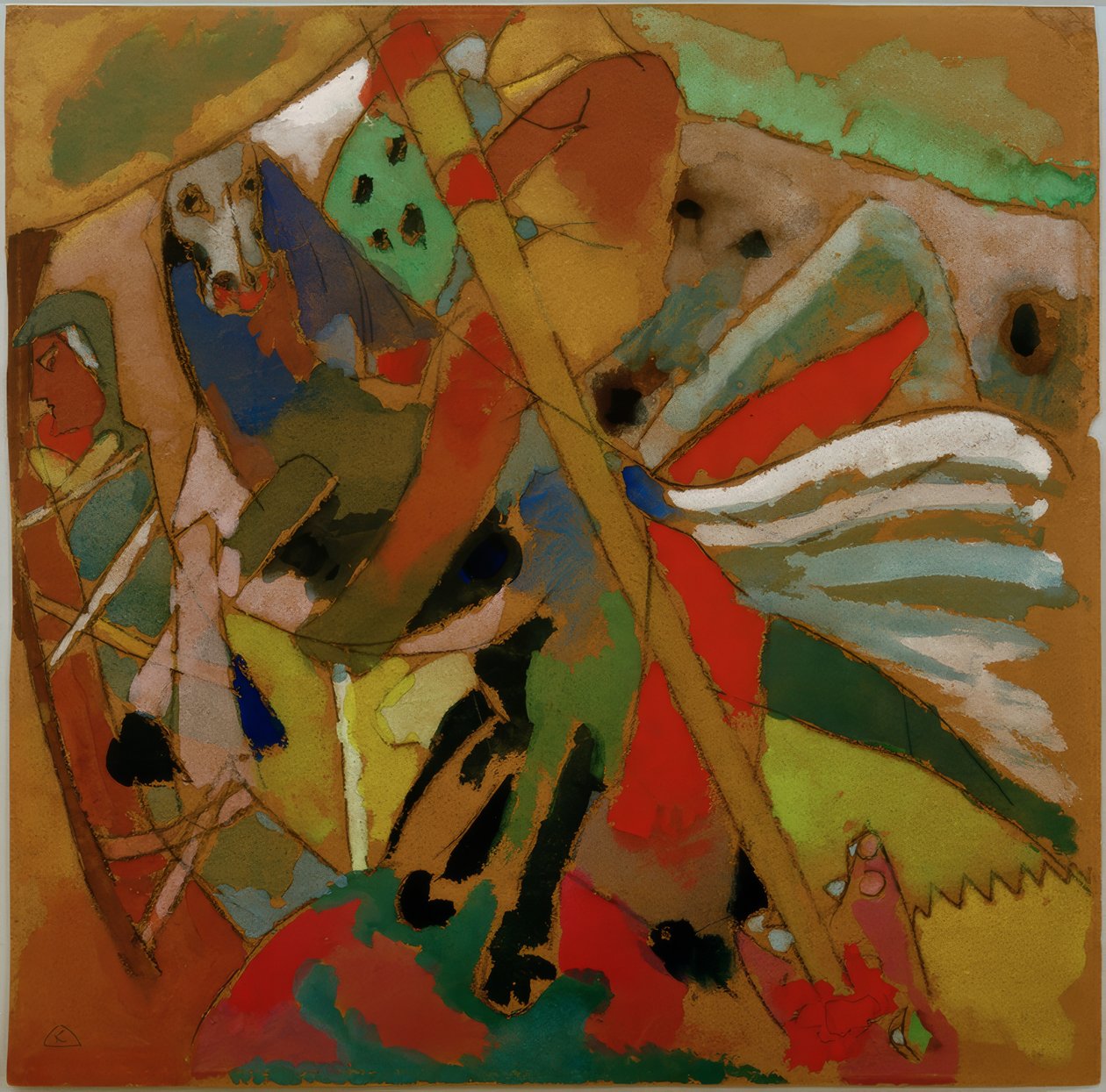 Sint Joris II door Wassily Kandinsky