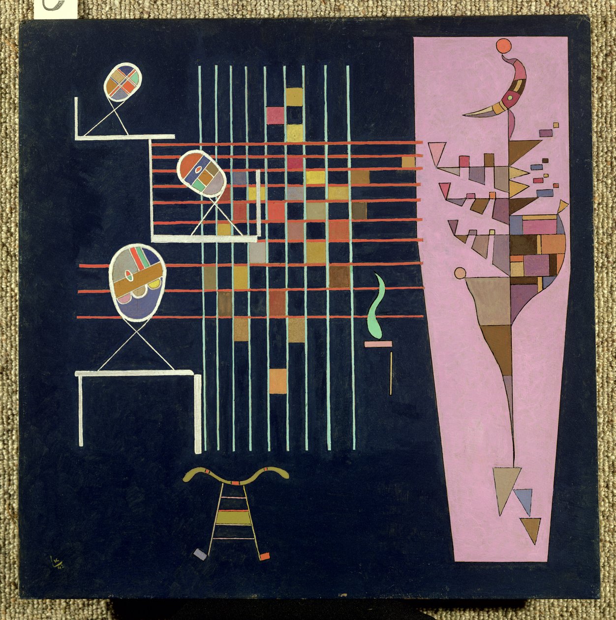 De Drie Ovalen, 1942 door Wassily Kandinsky