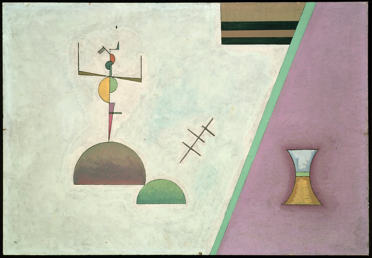 Twee zwarte lijnen, 1930 door Wassily Kandinsky