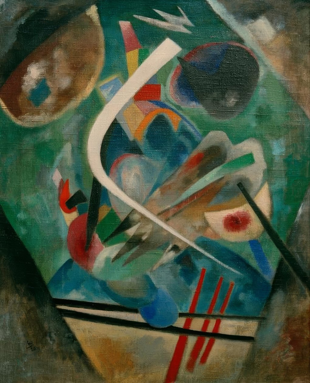 Witte streep door Wassily Kandinsky