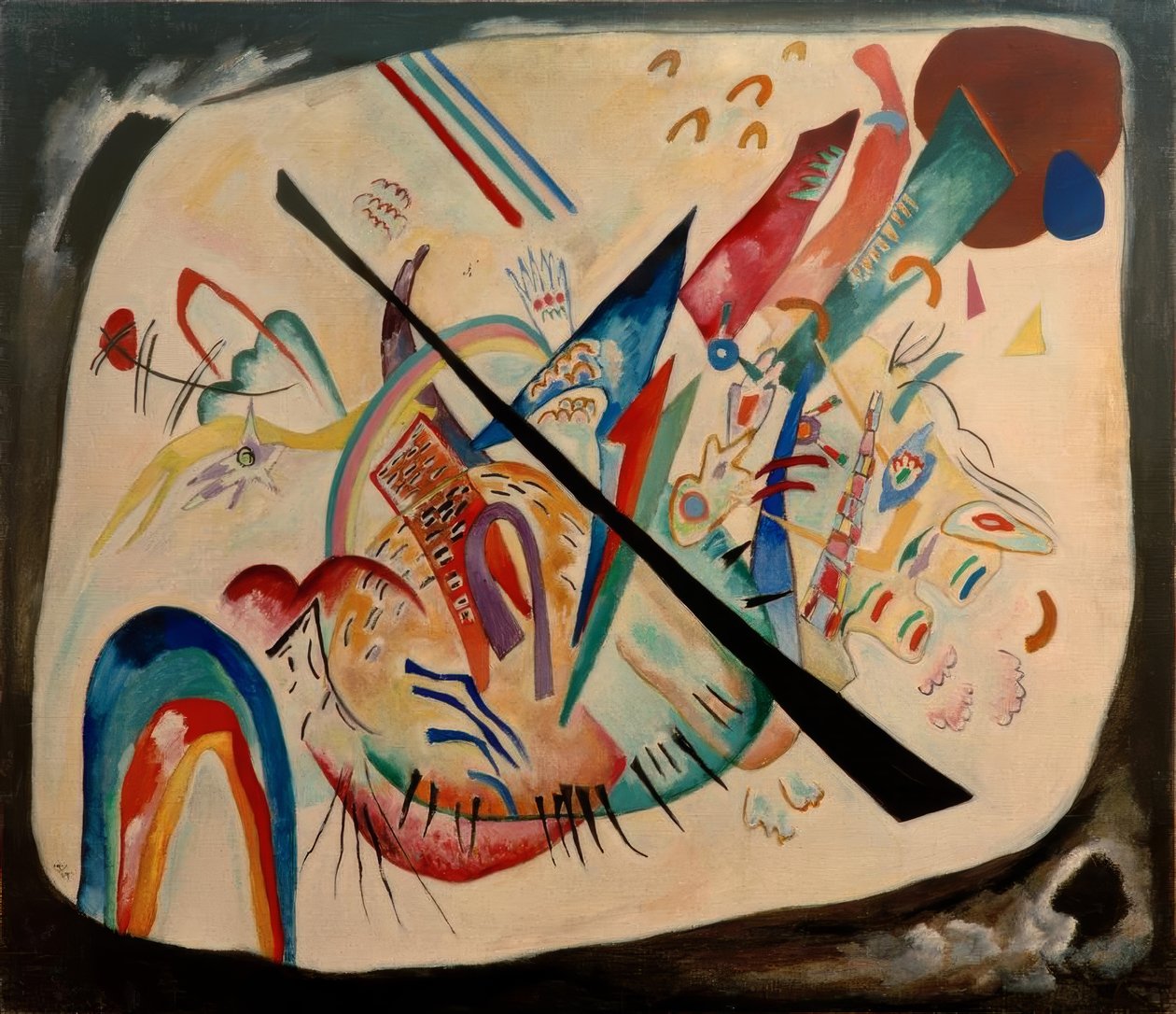 Witte Ovaal door Wassily Kandinsky