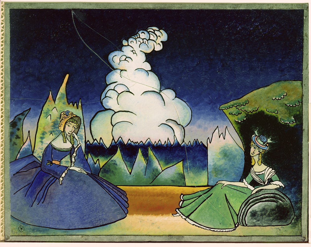 Witte wolk door Wassily Kandinsky