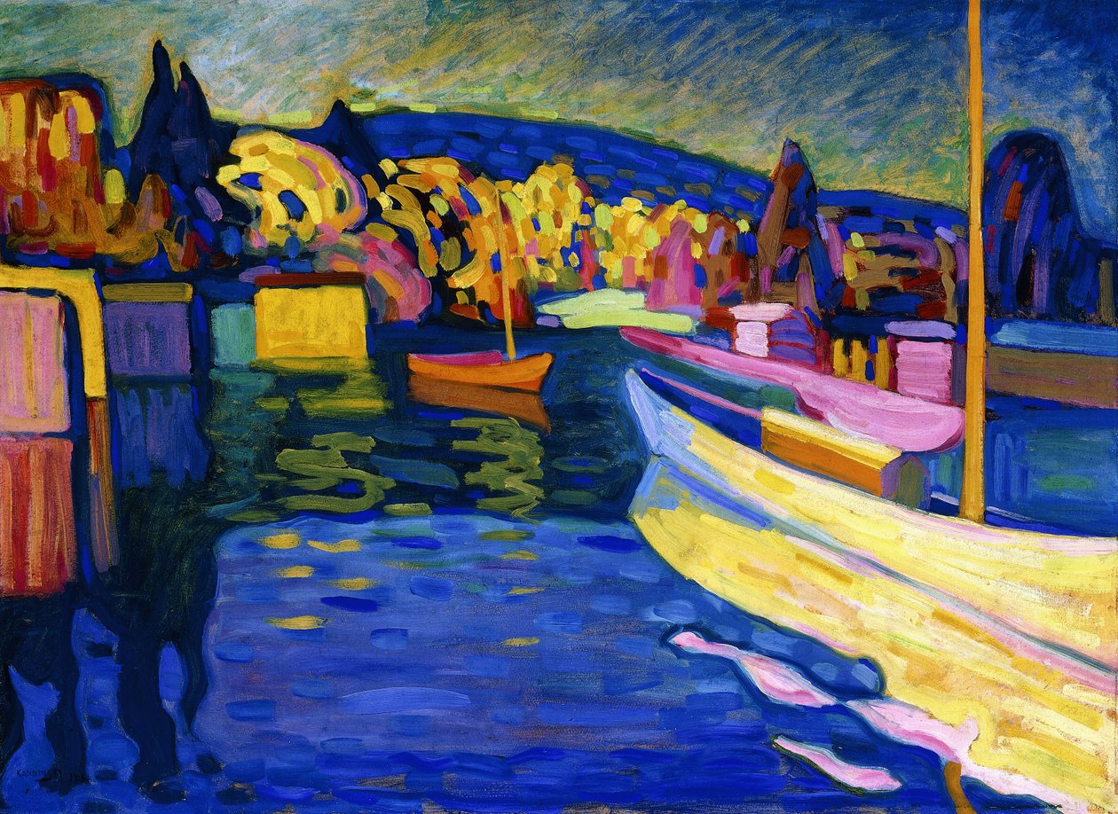 Herfstlandschap met Boten door Wassily Kandinsky