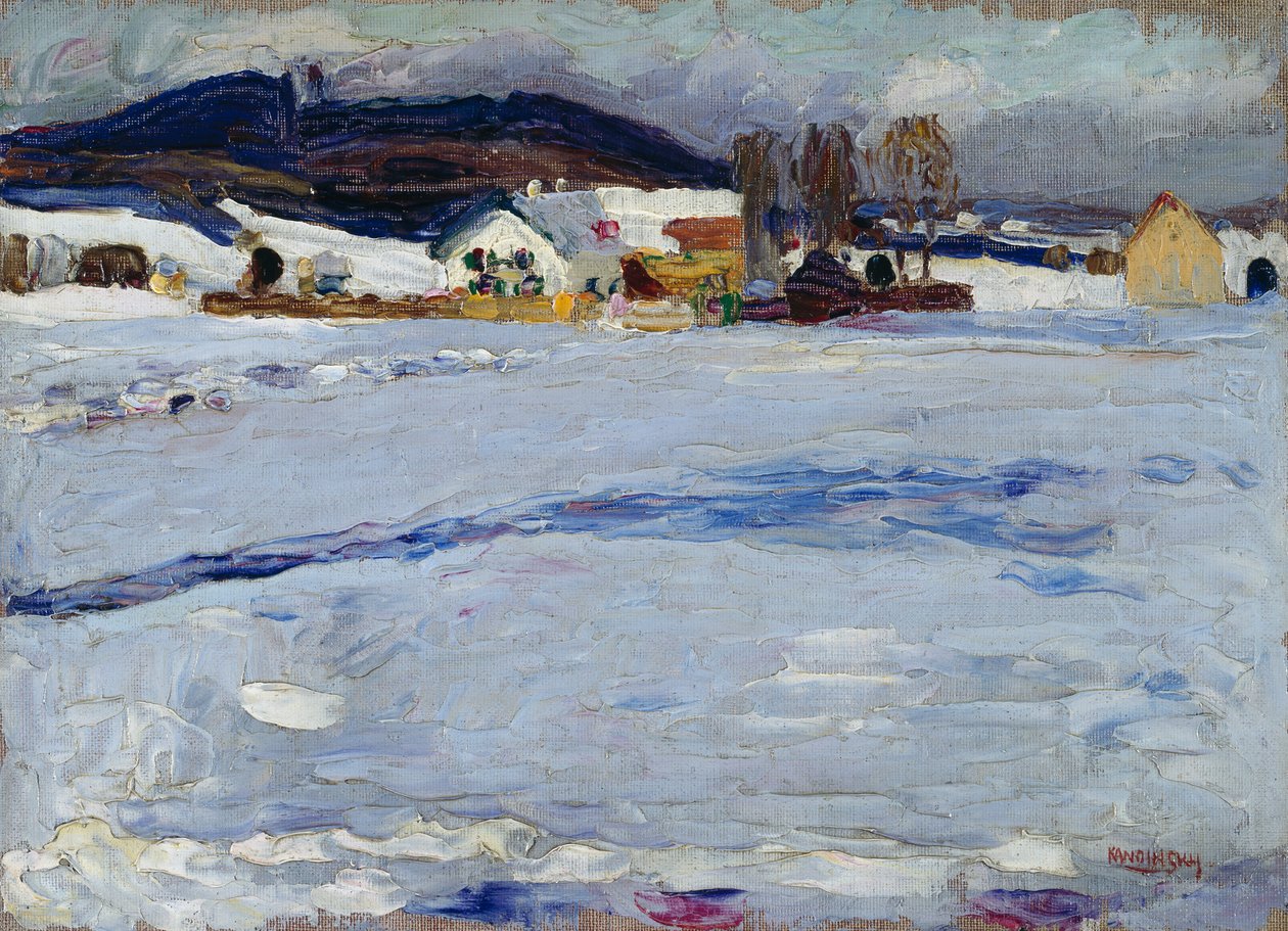 Bij Starnberg – Winter door Wassily Kandinsky