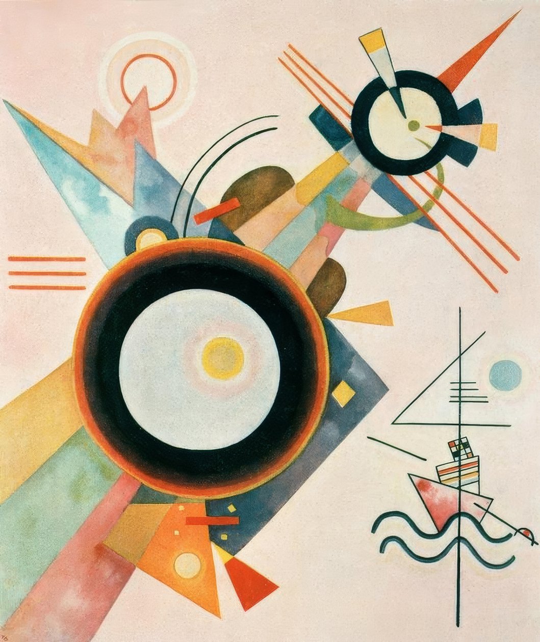 Schilderij met pijlvorm door Wassily Kandinsky