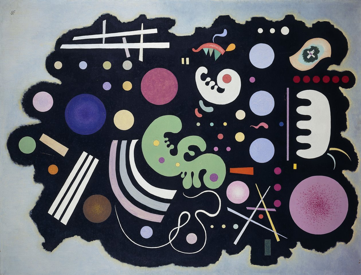 Zwart Lappendeken door Wassily Kandinsky