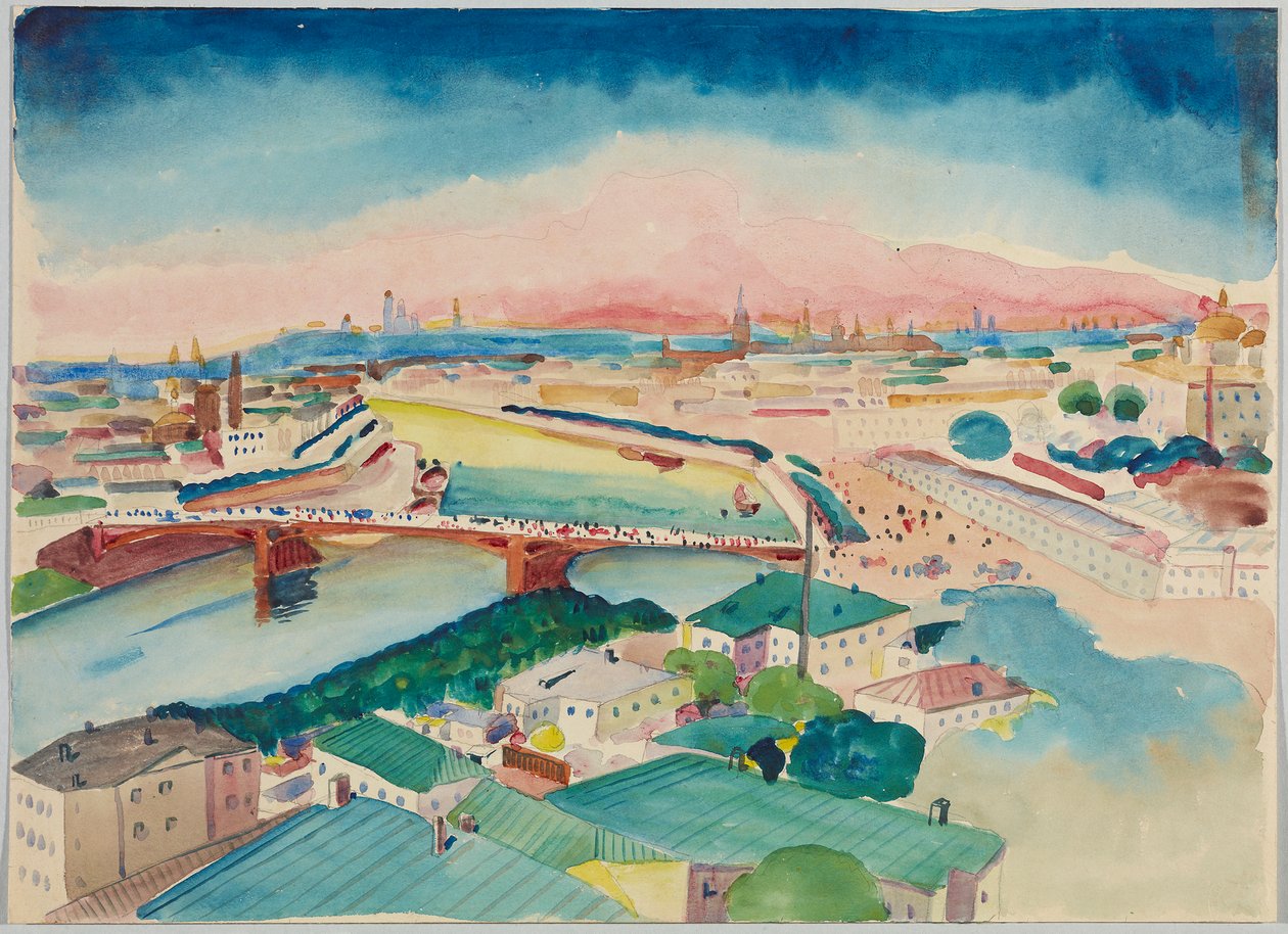 Uitzicht op Moskou door Wassily Kandinsky
