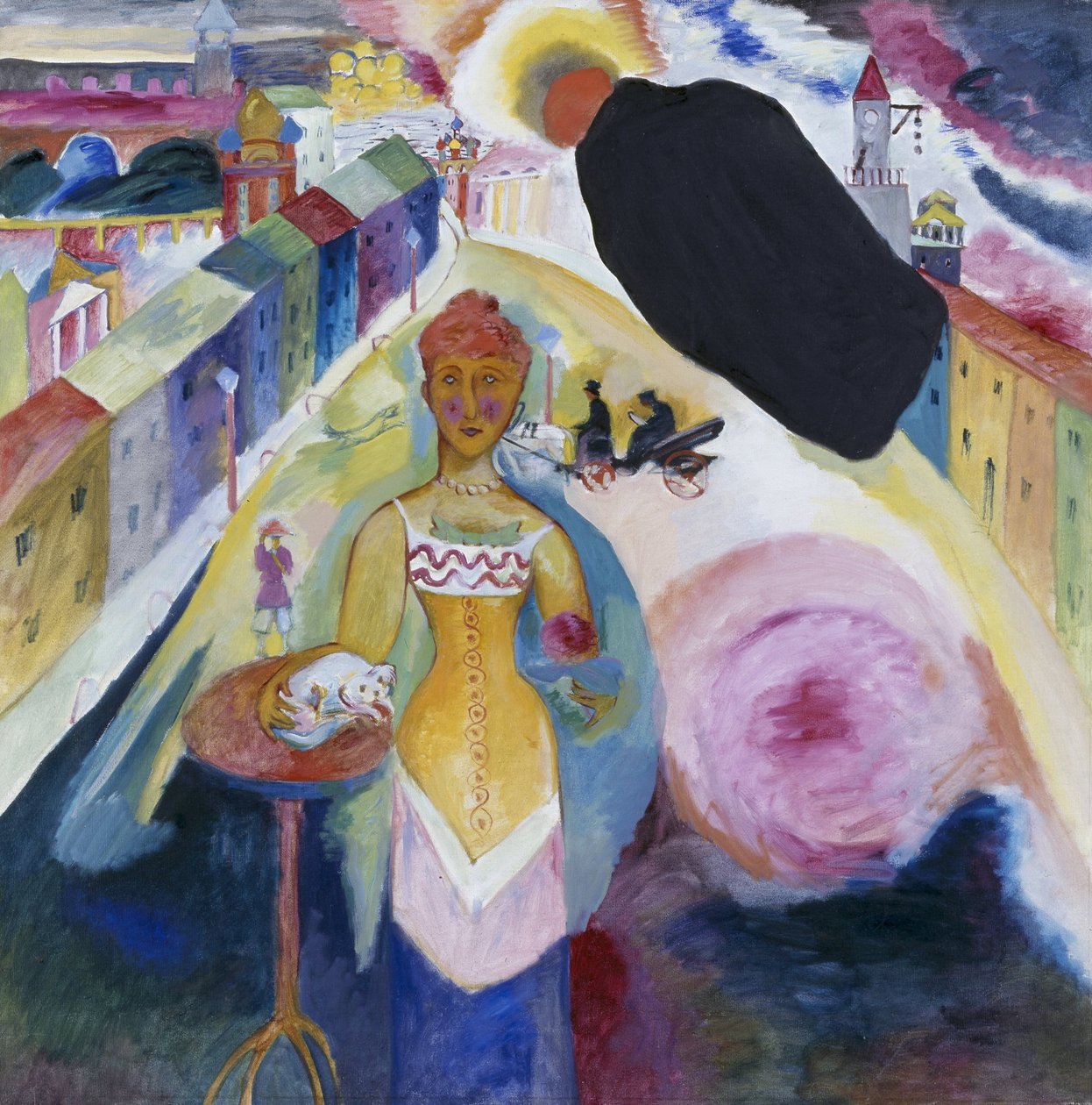Dame in Moskou door Wassily Kandinsky