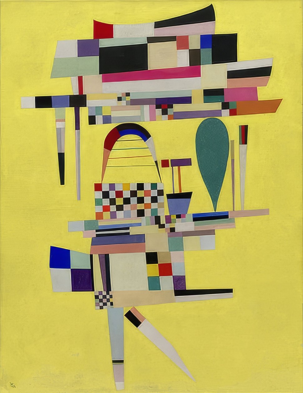 Het gele schilderij (La Toile jaune). 1938 door Wassily Kandinsky
