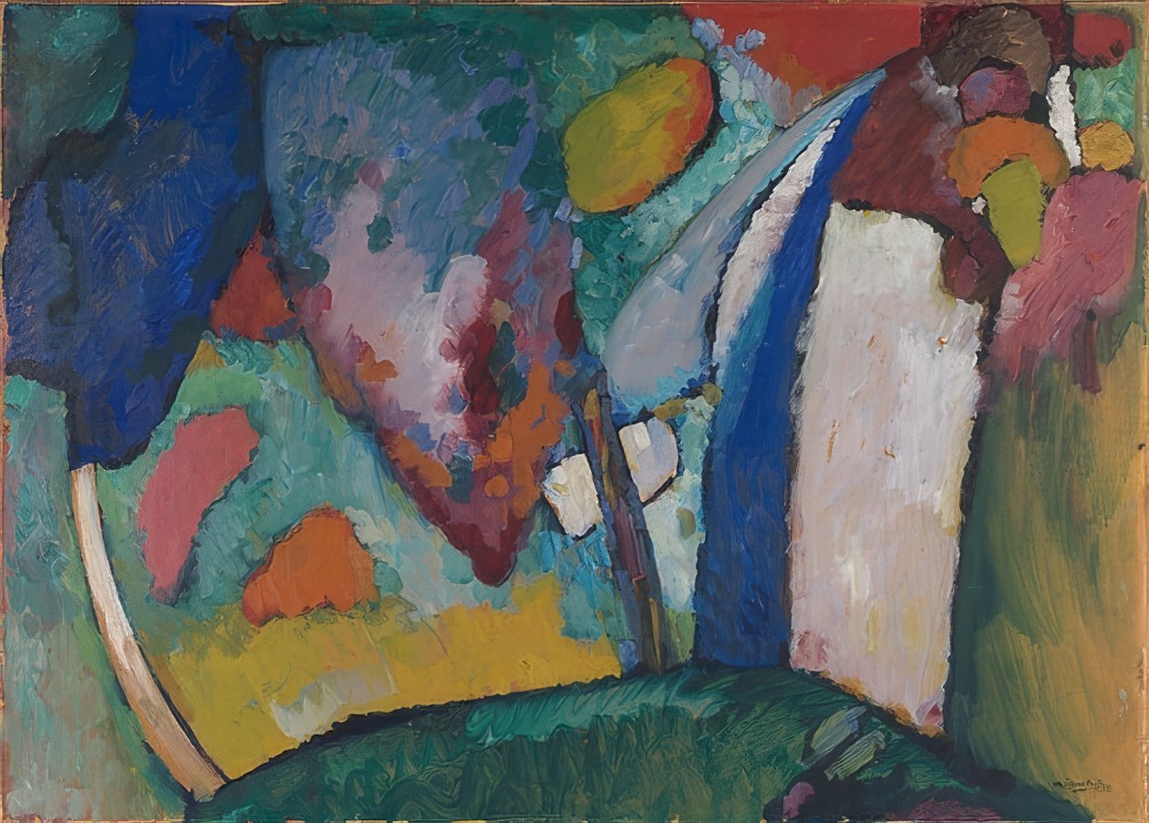 De waterval door Wassily Kandinsky