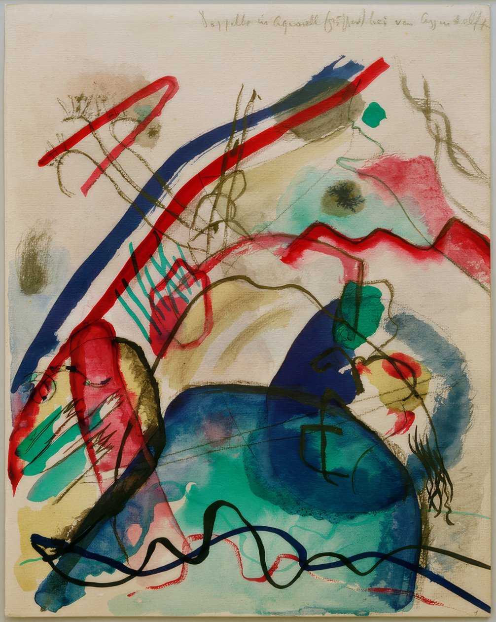 Ontwerp voor schilderij met witte rand door Wassily Kandinsky