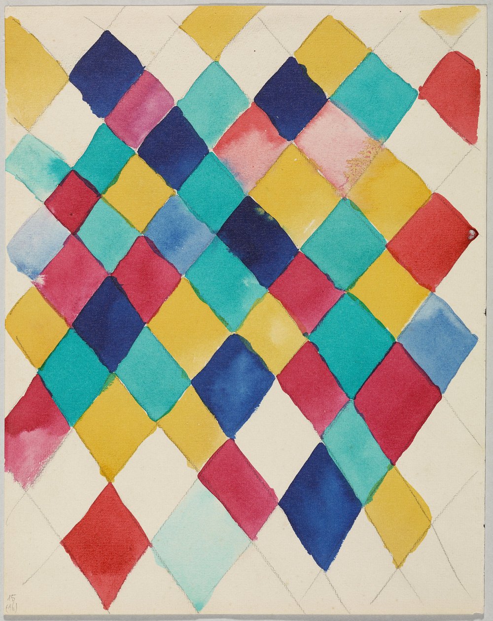 Kleurstudie met Ruiten door Wassily Kandinsky